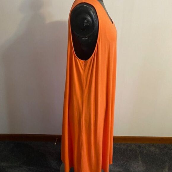 Ava & Viv Orange Tank Top Midi dress, size 3X - Picture 2 of 5